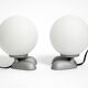 Pair of 1990s table lamps with a cast aluminum base by Sompex