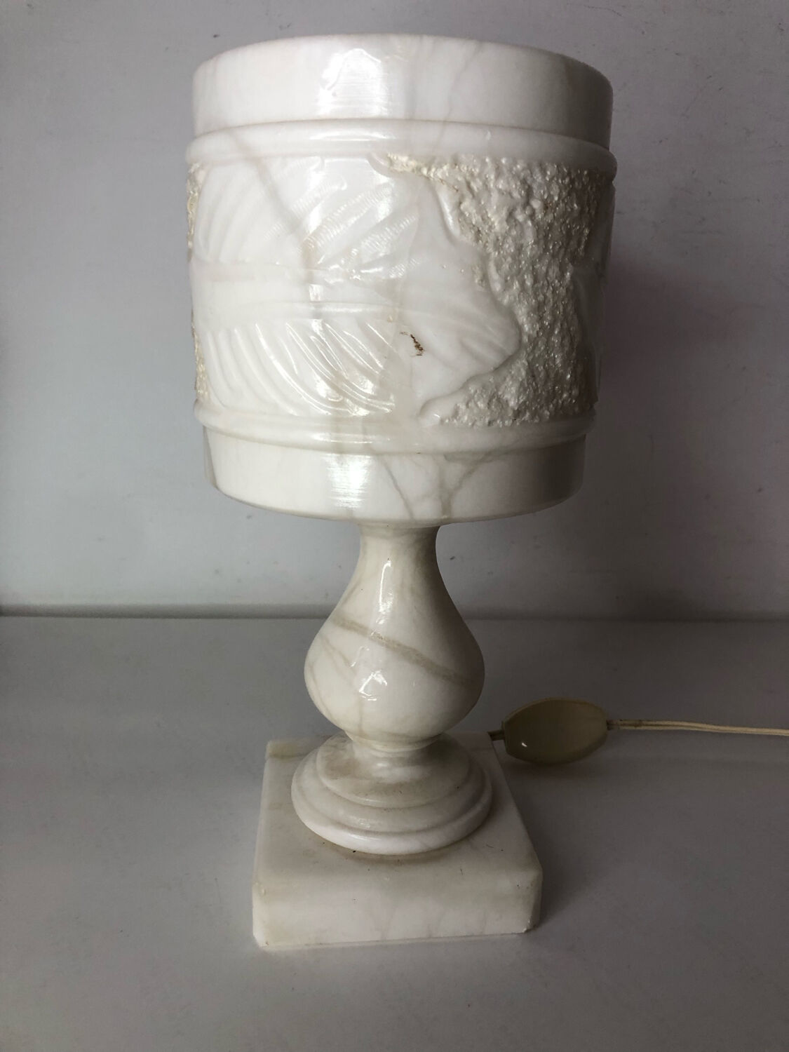 Alabaster bedside lamp