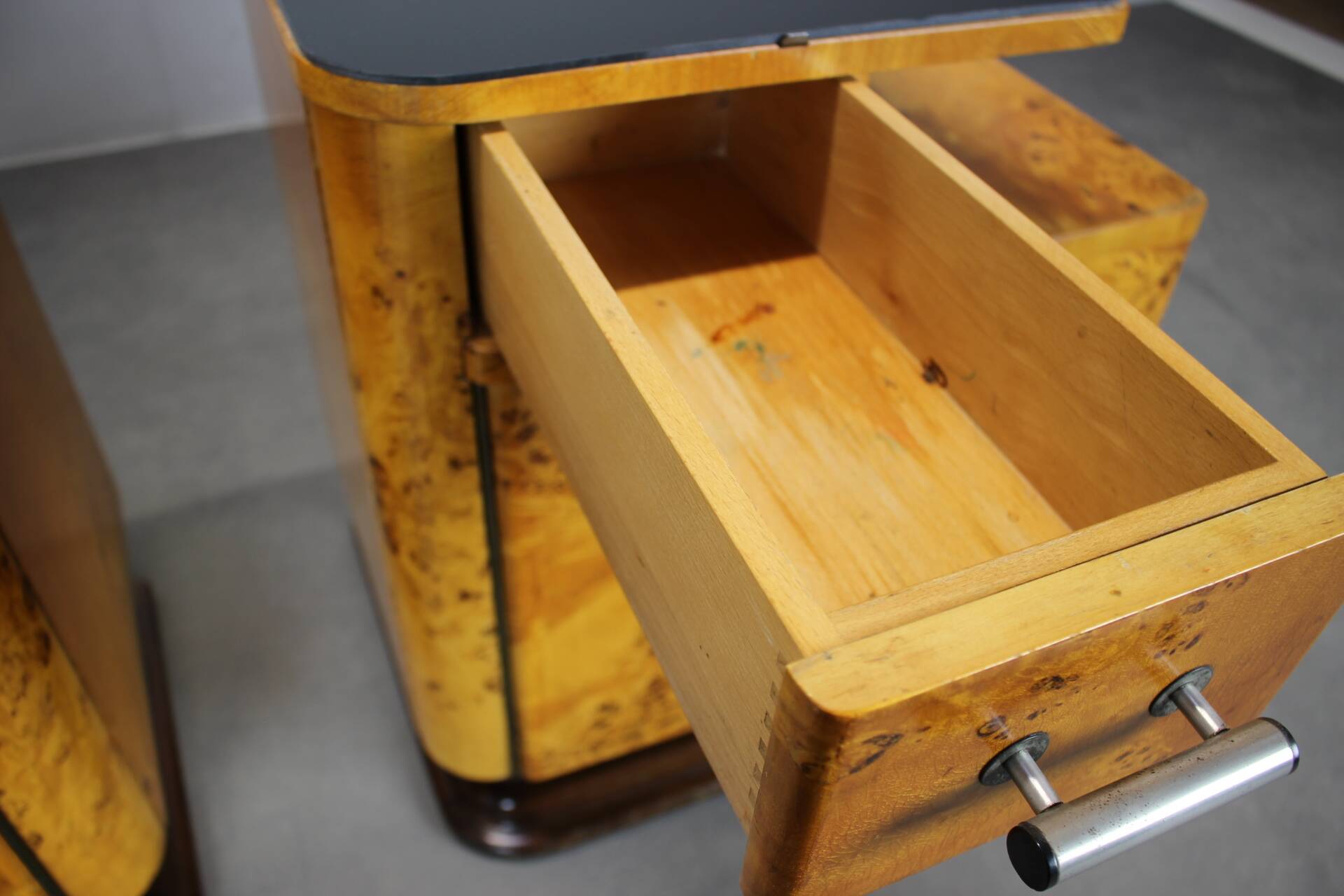 Pair of bedside tables mid-century by Jindřich Halabala, Czechoslovakia, 1950s