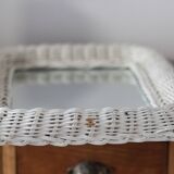 Vintage rattan mirror