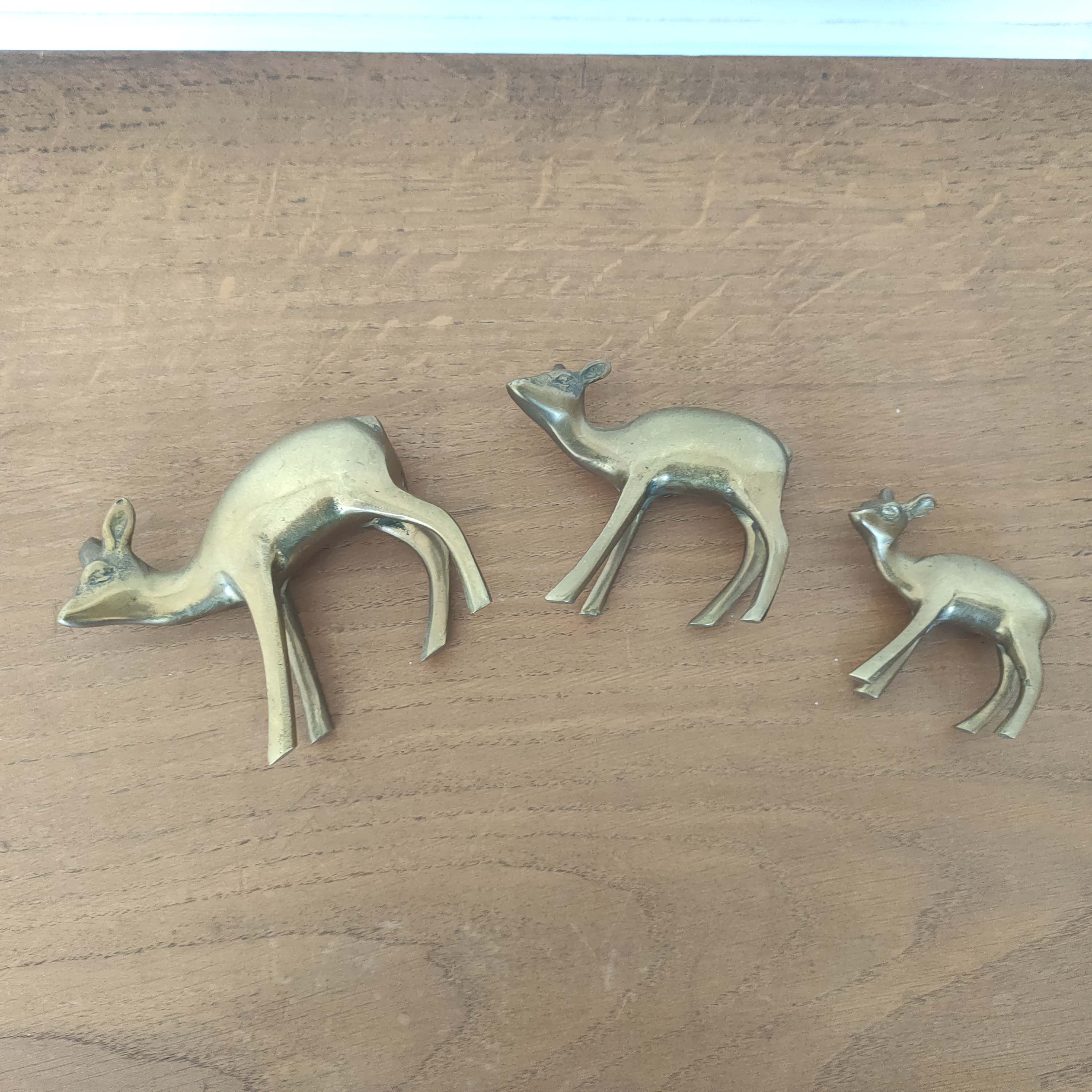 Brass fawn trio