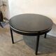 Table ronde bois noirci