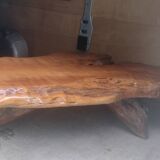 Brutalist table in sequoia