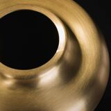 Vase en verre noir et laiton - design français