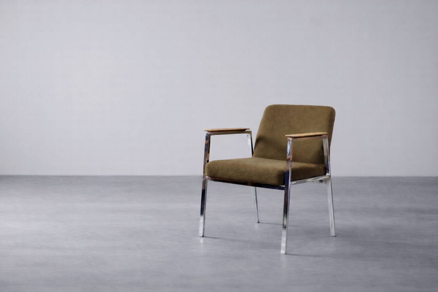 Vintage Mid-Century Modern German Brown Conference Chair from Drabert, 1970