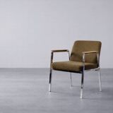 Vintage Mid-Century Modern German Brown Conference Chair from Drabert, 1970