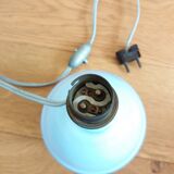 Lampe verre soufflé opaline bleu ciel