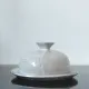 Vintage artisanal ceramic butter dish