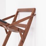 Rare folding stool by Peter Hvidt & Orla Mølgaard-Nielsen for Ludvig Pontoppidan, Denmark 1959