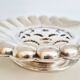 Scallop shell butter dish in silver, scallop shell.