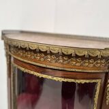 Vitrine Galbée de style Napoléon III en Acajou et Placage XX siècle