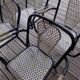 4 armchairs chairs Seducta perforated steel 50s by René Malaval