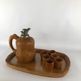Aldo Tura carafe, tray and glasses set for Macabo  50