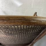 Colonial armchair in wood and canework
