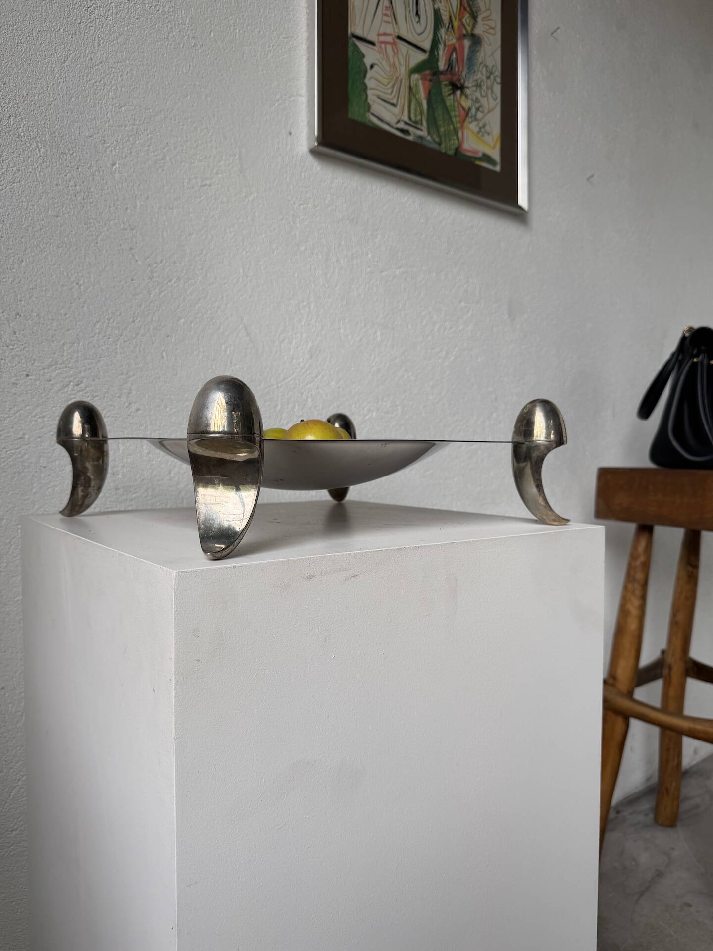 Silver-plated fruit bowl