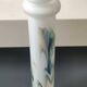 Tubular vase in white opaline, polychrome smoke volutes. Snowflake/Dalian Co. Ltd. High 29 cm