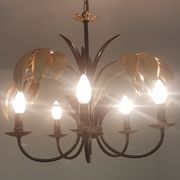 70s metal chandelier
