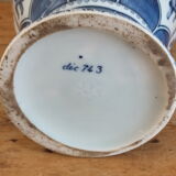 Covered pot in Delft porcelain