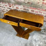 Art deco style console with 2 drawers