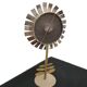 Brass mirror in flower shape, 9.5cm