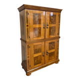 Antique 19th century Biedermeier art deco chest of drawers in walnut with wrought iron locks