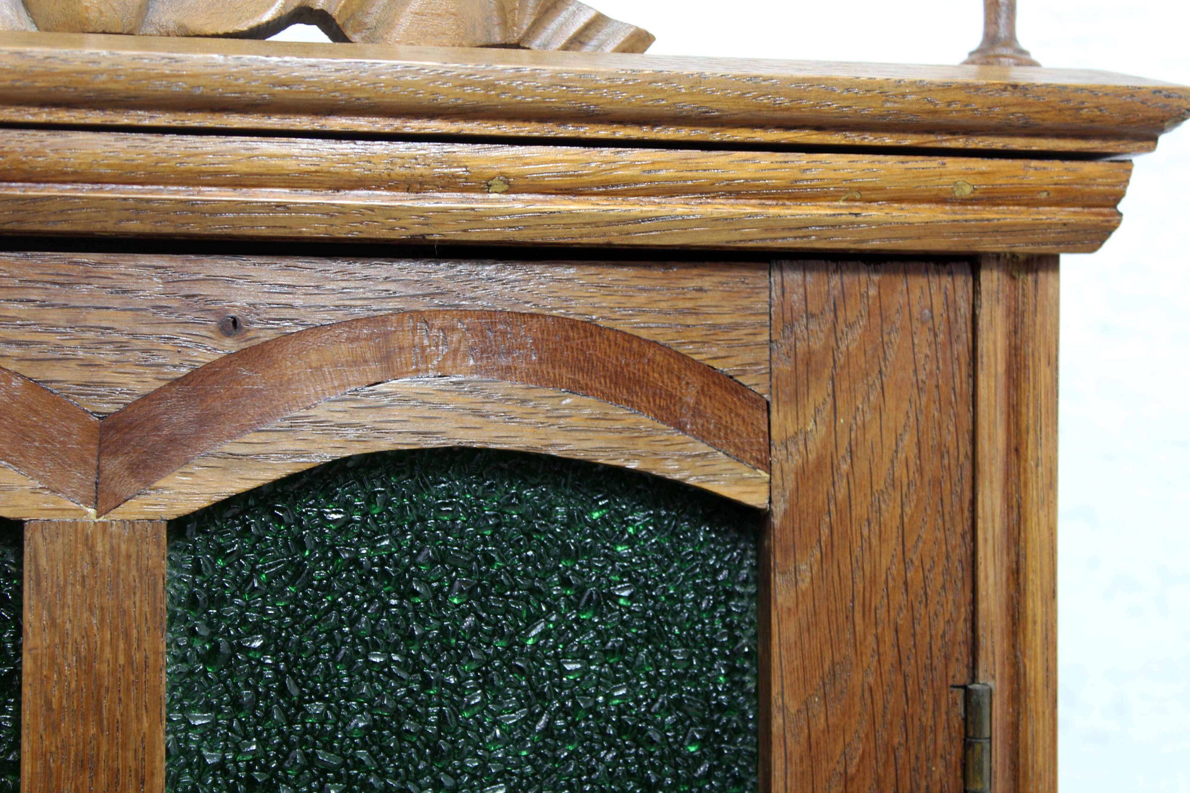 Art Deco display case in solid wood and glass, 1930s