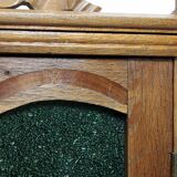 Art Deco display case in solid wood and glass, 1930s