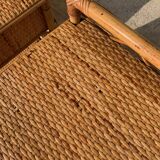 Pair of vintage rattan bedside tables