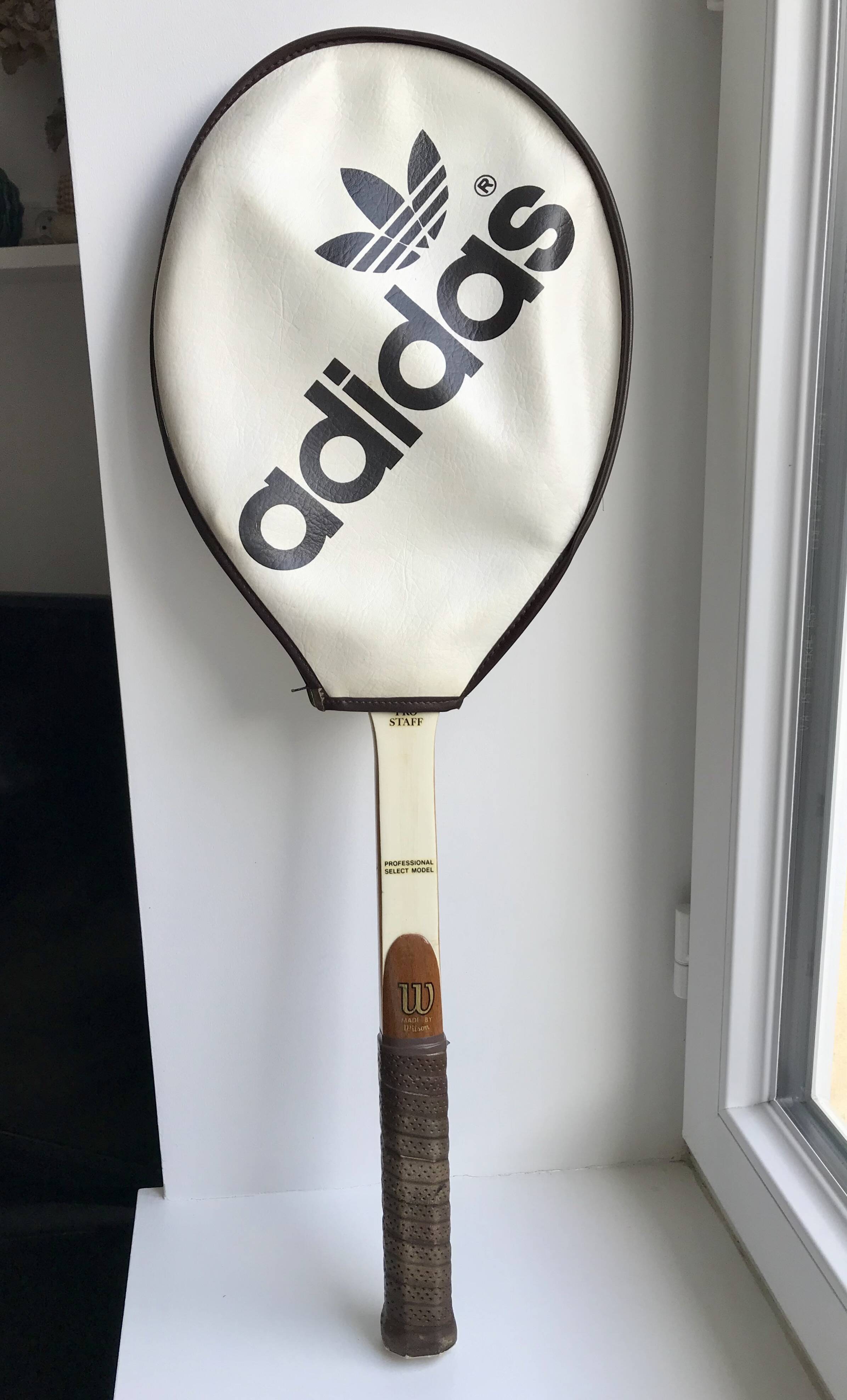 Vintage Wilson racket with cover 1970s