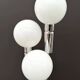 Opaline and chrome lamp, Italy 1970