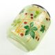 Art Nouveau tea container, frosted glass, silver-plated brass, Sweden, 1960s