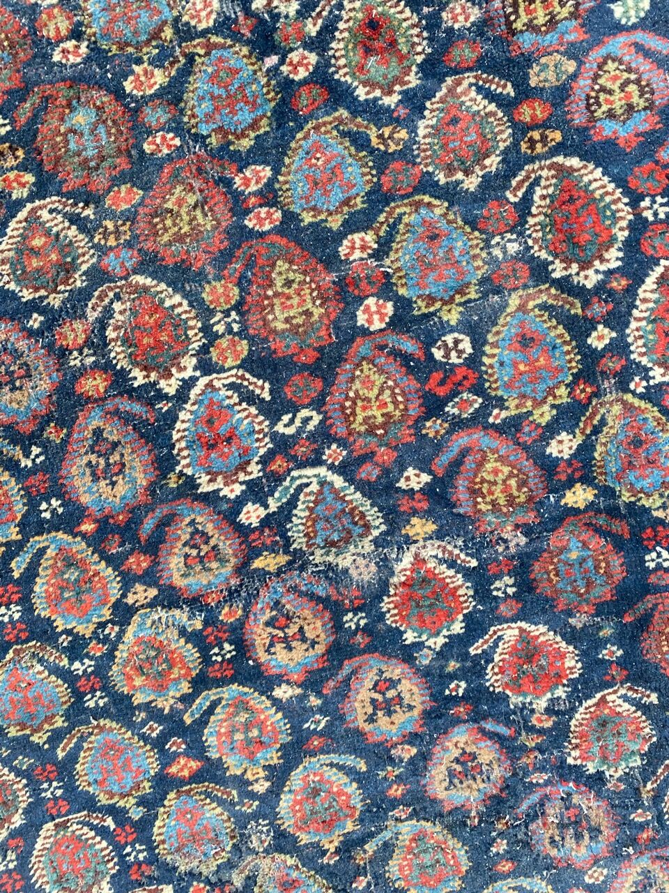 Pretty old Persian carpet of ghashghai handmade 177x328 cm