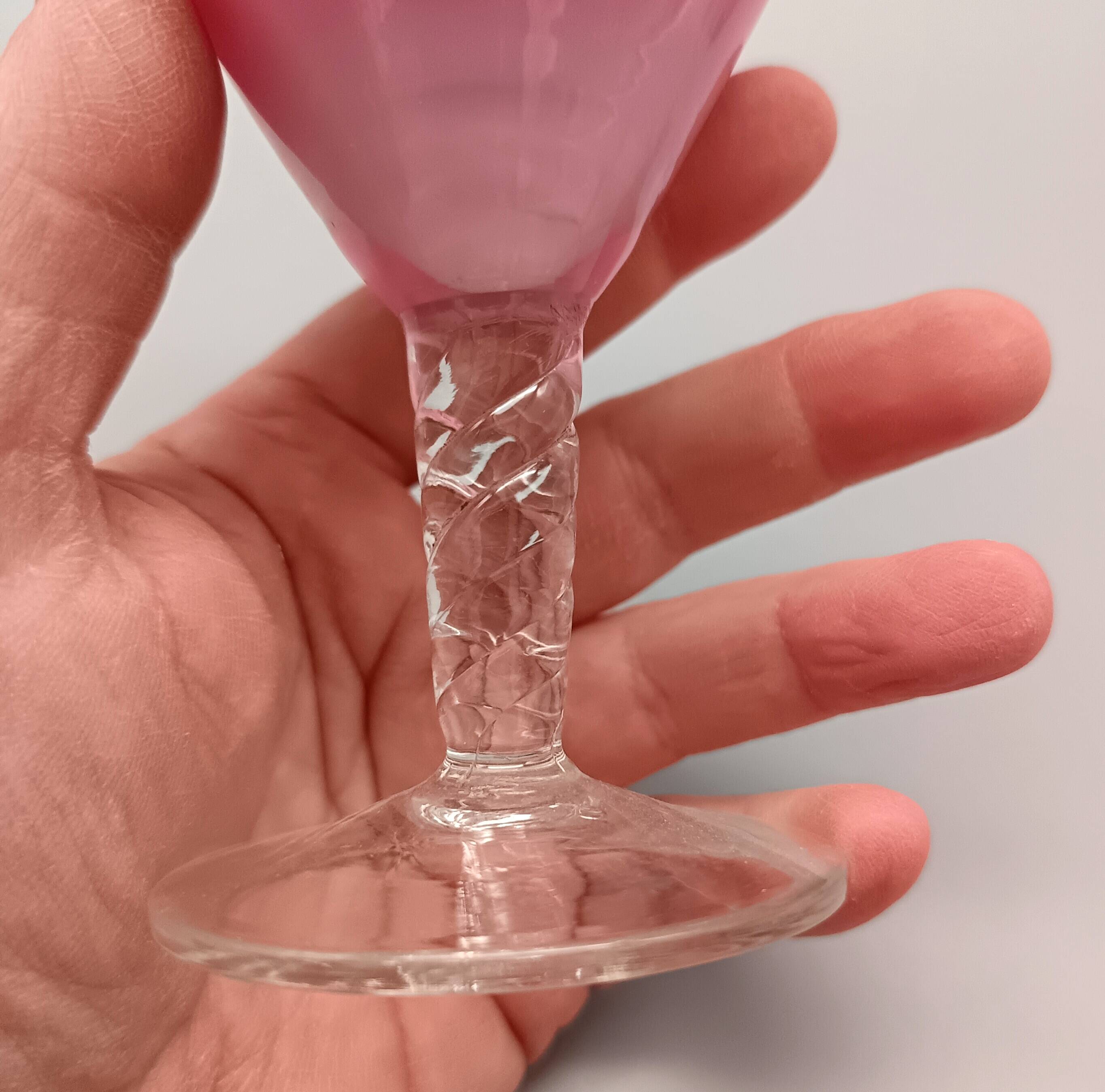 Pair of vintage milk glass vases, 1960-70, retro chic