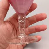 Duo de vases en verre de lait vintage, 1960-70, rétro chic