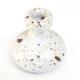 White speckled black ceramic vase with a neck, 1960s.