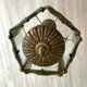 Old suspension lamp in brass and glass 3 burners