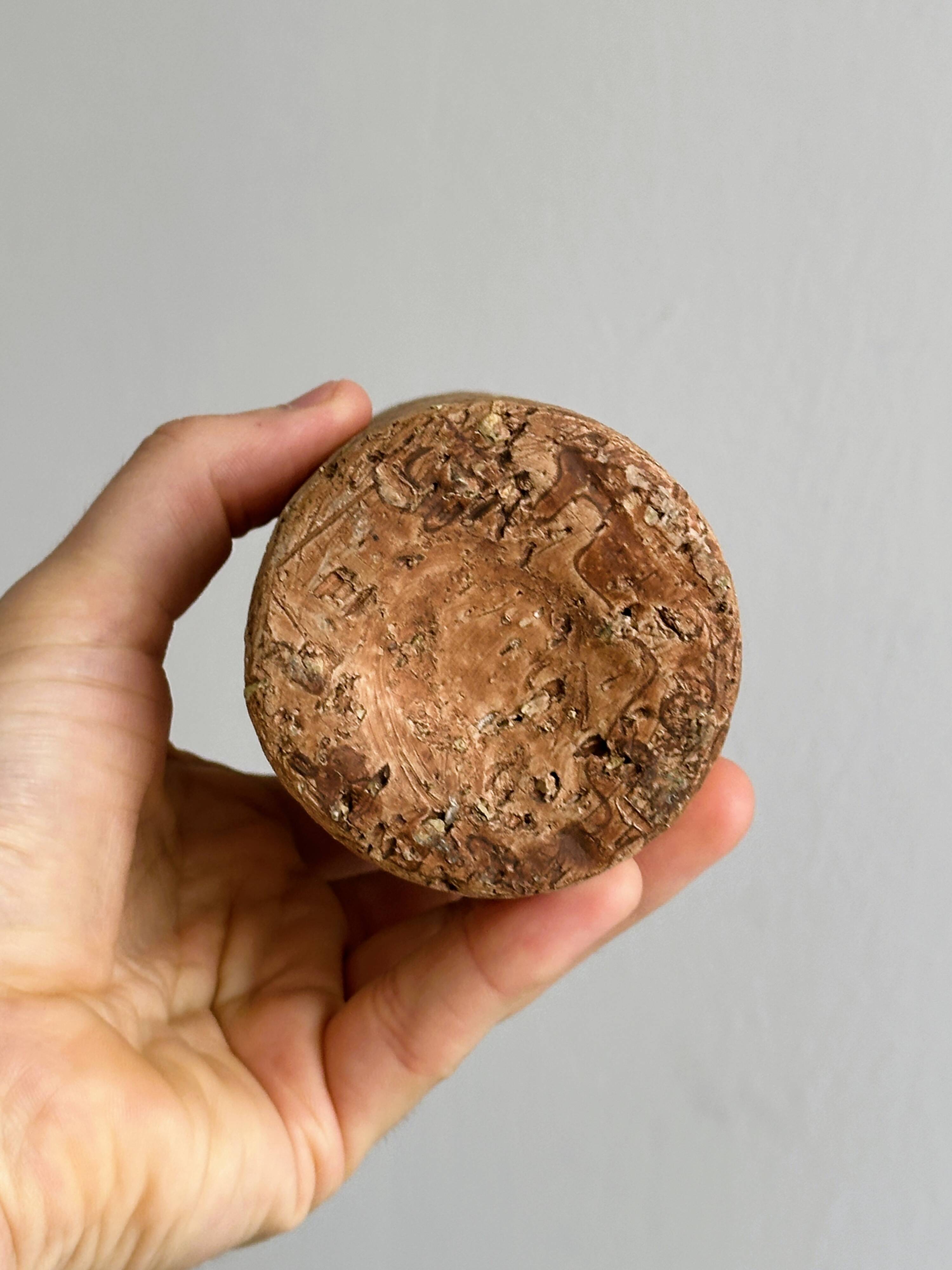 Raw stoneware vase, minimalist natural style