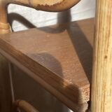 Removable wall shelf in rattan – 1960s vintage