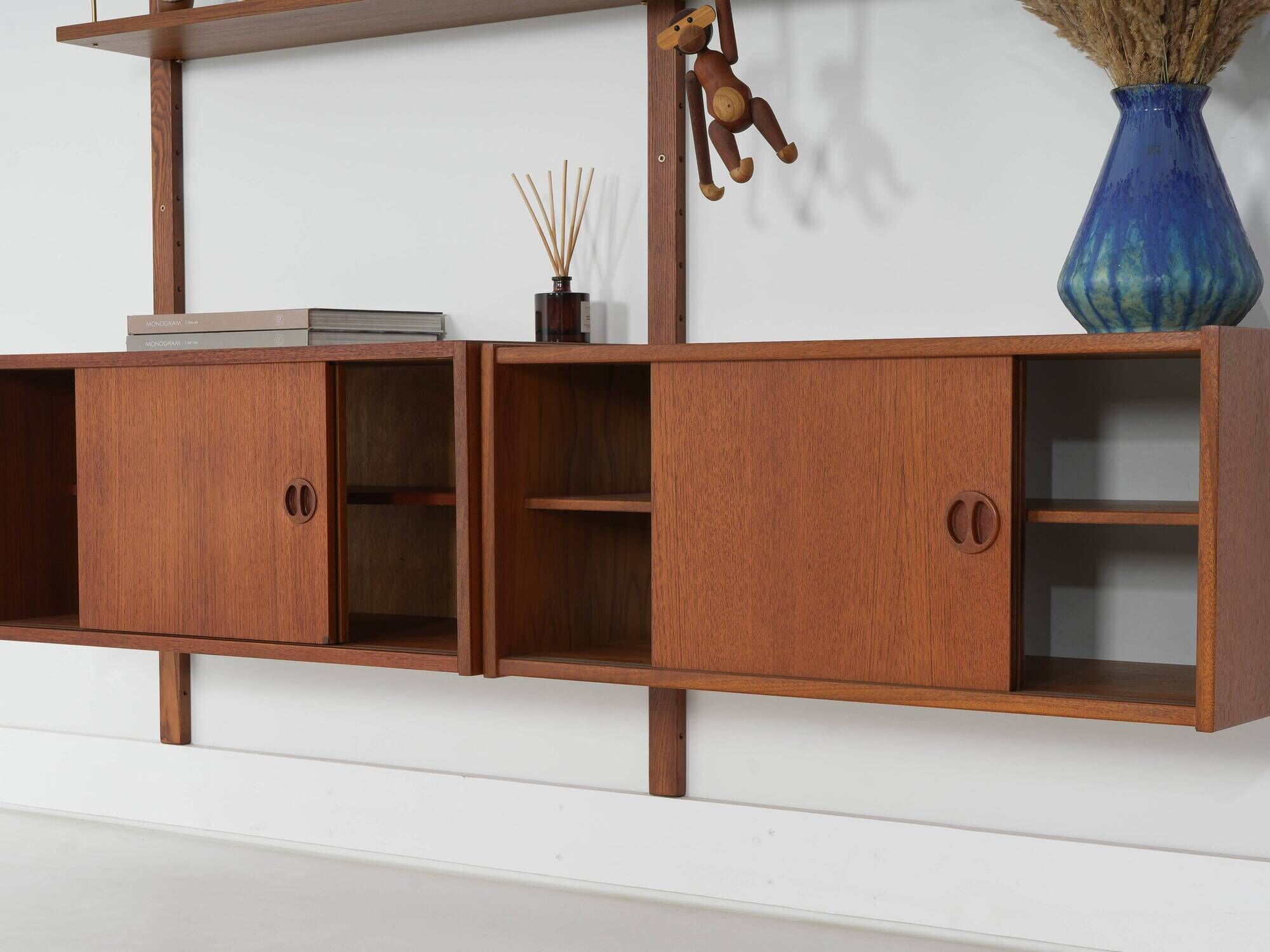 Teak modular shelving unit, Danish design, 1960s, made in Denmark