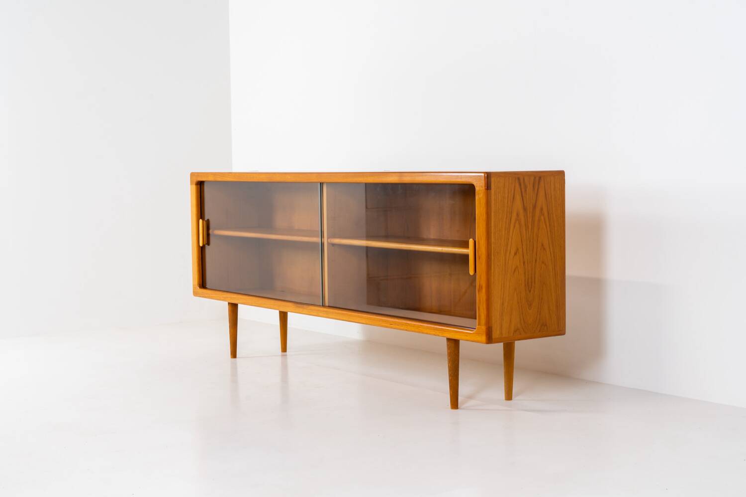 Sideboard with glass doors by CFC Silkeborg (Denmark, 1960s).