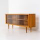 Sideboard with glass doors by CFC Silkeborg (Denmark, 1960s).