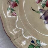 Assiette ancienne demi-porcelaine kg luneville