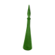 Vintage green faceted glass bottle with its cap 1970