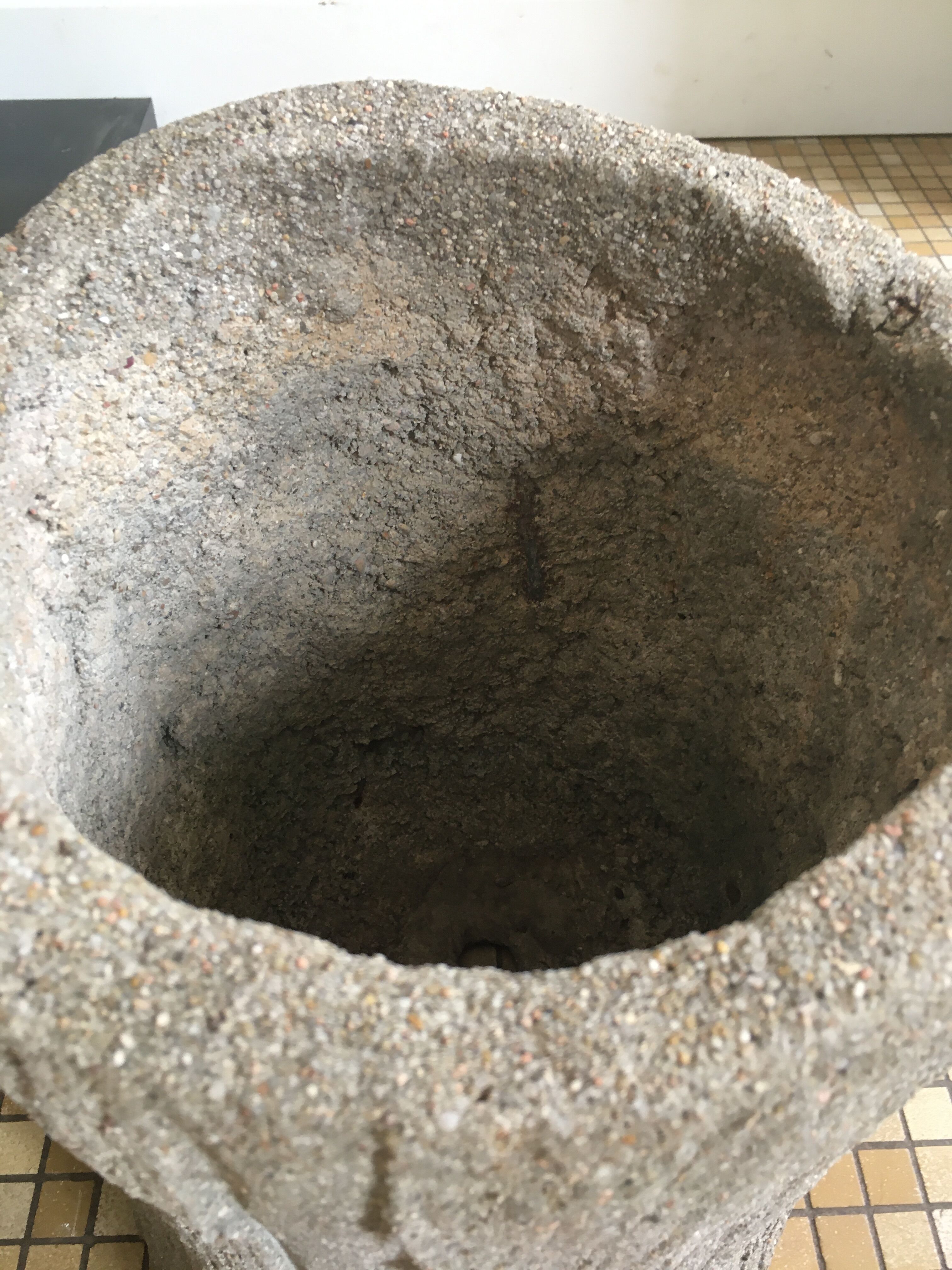 Pair of concrete planters