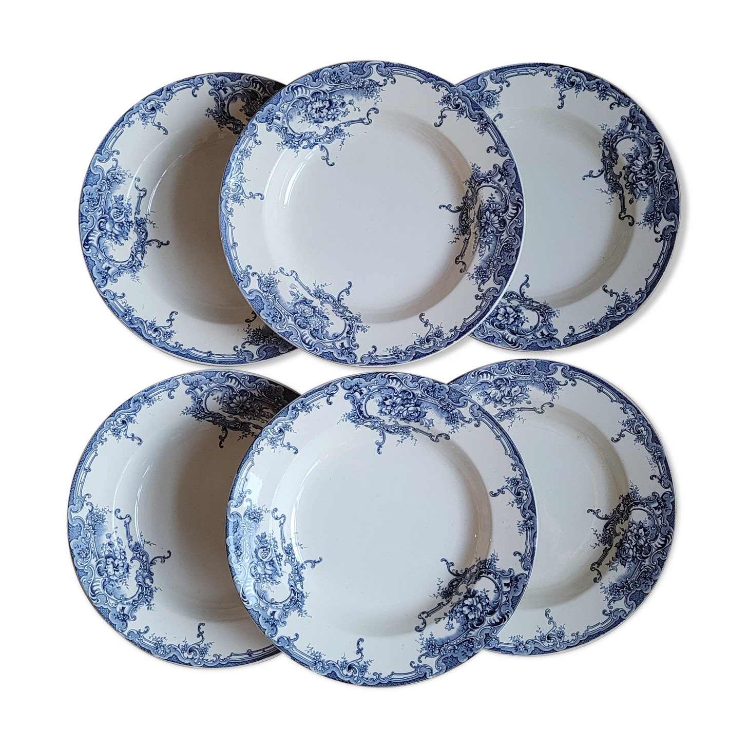 Set 6 plates Dauphin BFK 1920