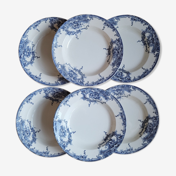 Set 6 assiettes Dauphin BFK 1920