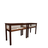 Pair of mahogany display cabinets from the 1960s