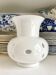 White opaline overlay baluster vase