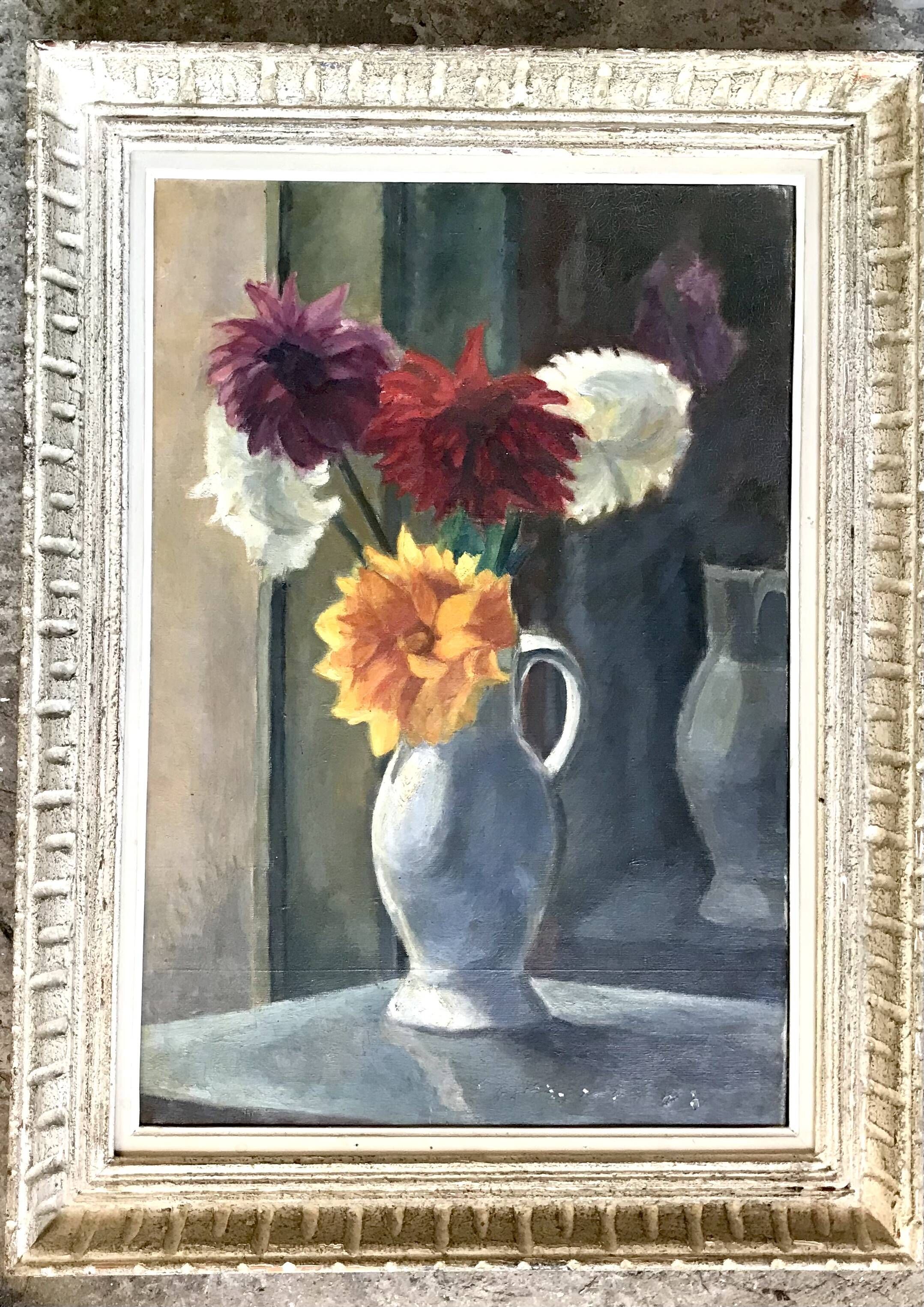 Painting bouquet of flowers circa 1930-1940
