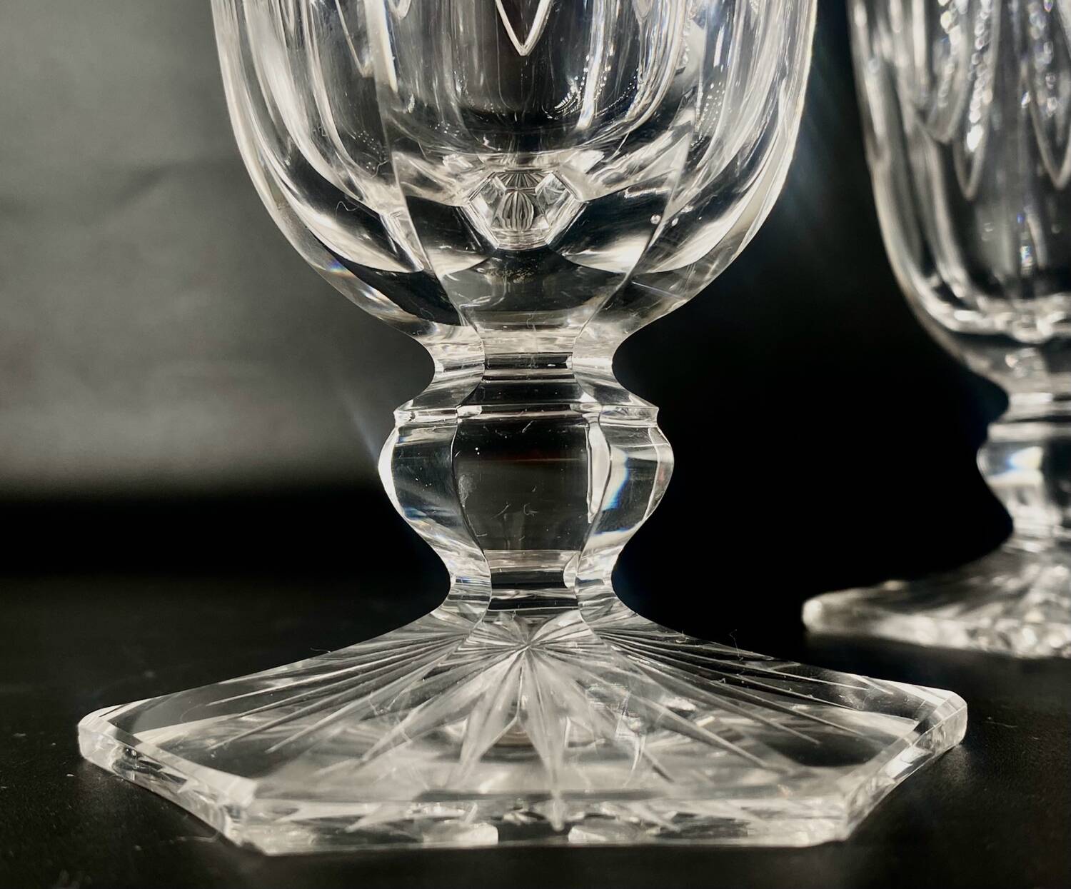 3 baccarat giant glasses 280ml m.à feuilles